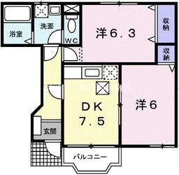 常山駅 徒歩5分 1階の物件間取画像